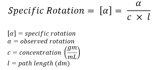 Structural reaction scheme for Specific Rotation